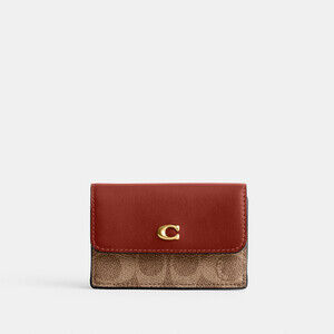 Coach Essential Mini Trifold Wallet In Signature Canvas